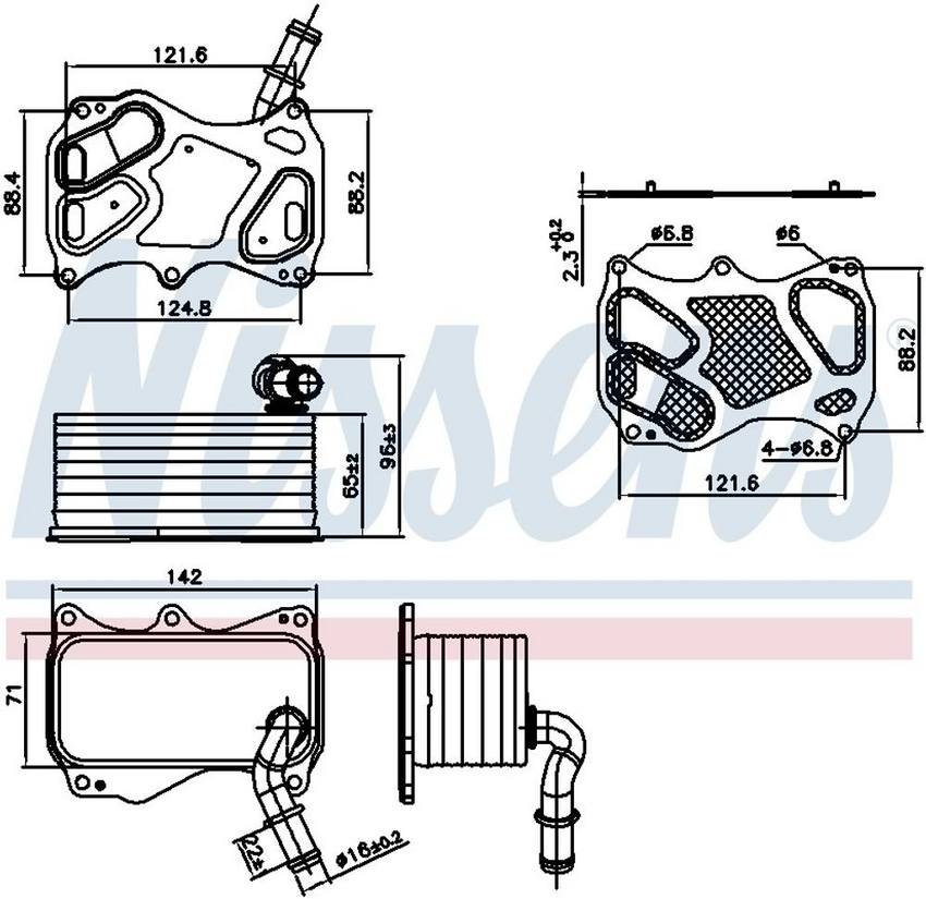 Mercedes Engine Oil Cooler 91270 - Nissens